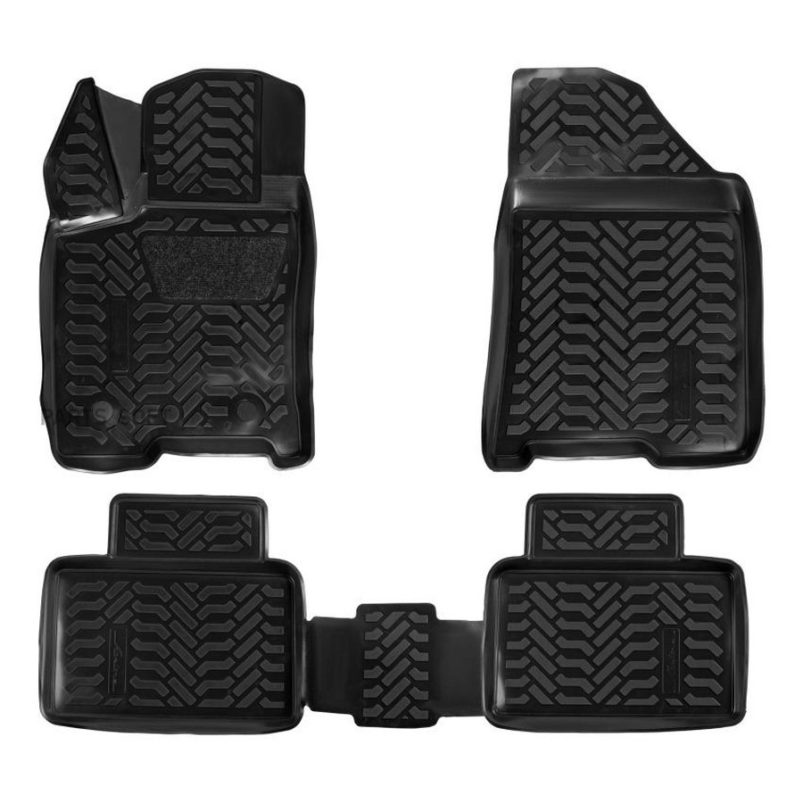 Коврики салона для а/м LADA Vesta 2015 г.в полимерный черный "AIRLINE" (высок. борт, крепеж, подпятн - AIRLINE None None